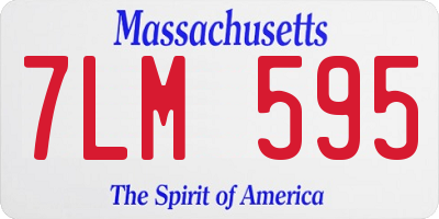 MA license plate 7LM595