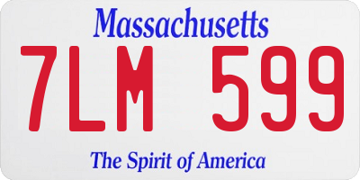 MA license plate 7LM599