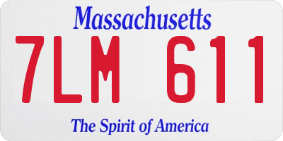 MA license plate 7LM611