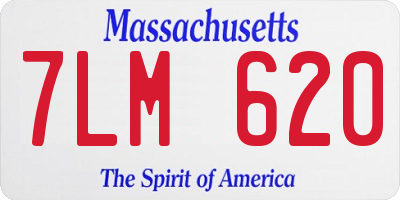 MA license plate 7LM620