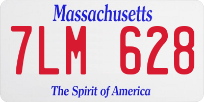 MA license plate 7LM628