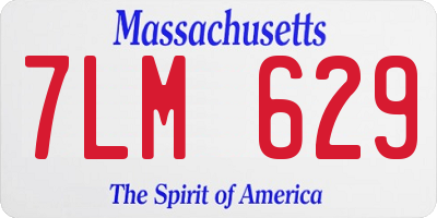 MA license plate 7LM629