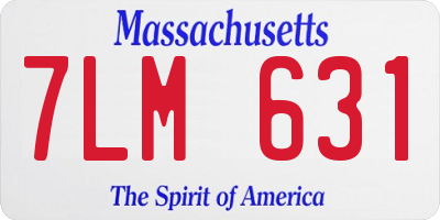 MA license plate 7LM631