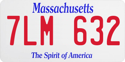 MA license plate 7LM632