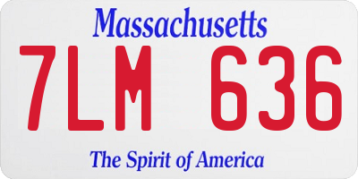 MA license plate 7LM636
