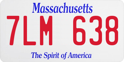 MA license plate 7LM638
