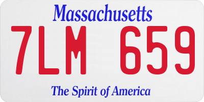 MA license plate 7LM659