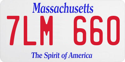 MA license plate 7LM660