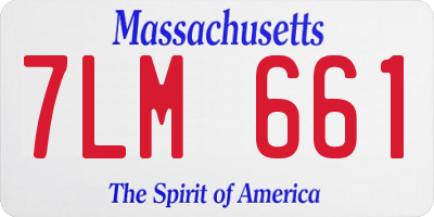 MA license plate 7LM661