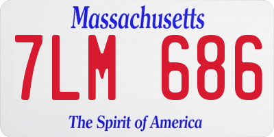 MA license plate 7LM686
