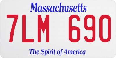 MA license plate 7LM690