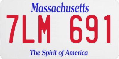 MA license plate 7LM691