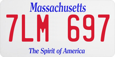 MA license plate 7LM697