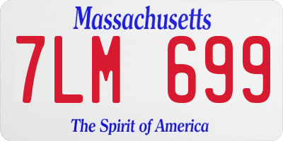 MA license plate 7LM699