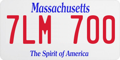 MA license plate 7LM700