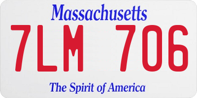 MA license plate 7LM706