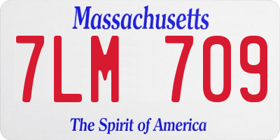 MA license plate 7LM709