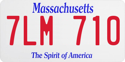 MA license plate 7LM710