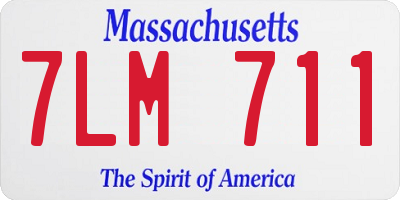 MA license plate 7LM711