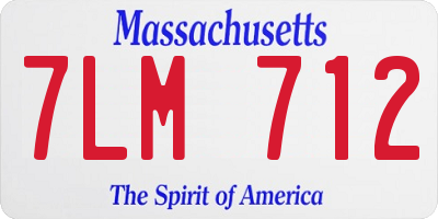 MA license plate 7LM712