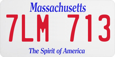 MA license plate 7LM713