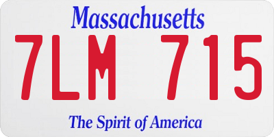 MA license plate 7LM715