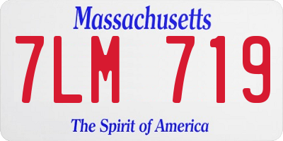 MA license plate 7LM719