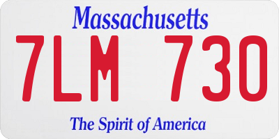 MA license plate 7LM730