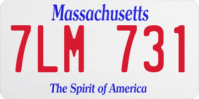 MA license plate 7LM731