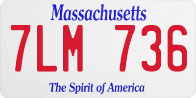 MA license plate 7LM736