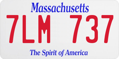 MA license plate 7LM737