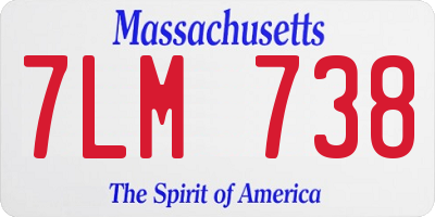 MA license plate 7LM738