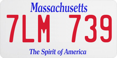 MA license plate 7LM739