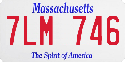 MA license plate 7LM746