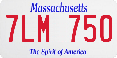 MA license plate 7LM750