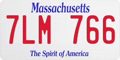 MA license plate 7LM766