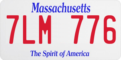 MA license plate 7LM776