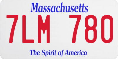 MA license plate 7LM780