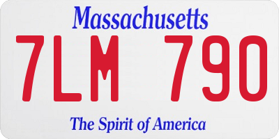 MA license plate 7LM790