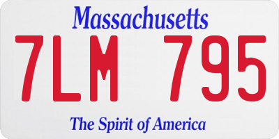 MA license plate 7LM795