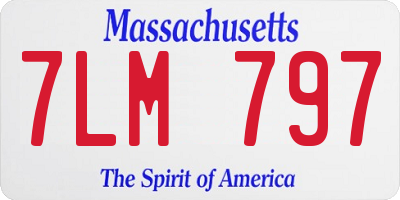 MA license plate 7LM797