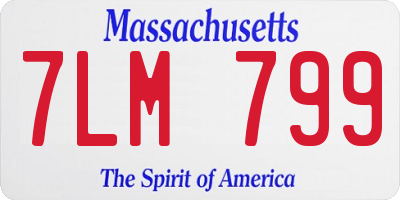 MA license plate 7LM799
