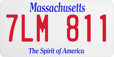 MA license plate 7LM811
