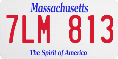MA license plate 7LM813