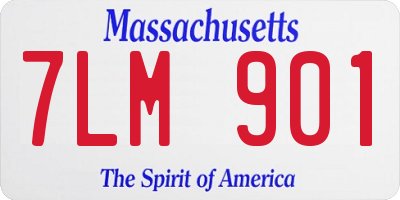 MA license plate 7LM901