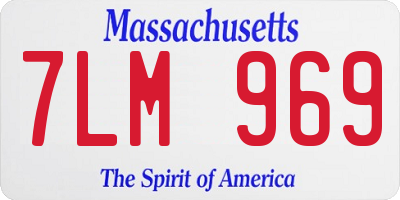 MA license plate 7LM969