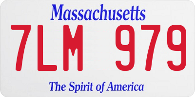 MA license plate 7LM979