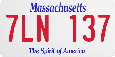 MA license plate 7LN137