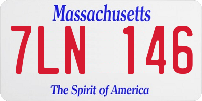 MA license plate 7LN146
