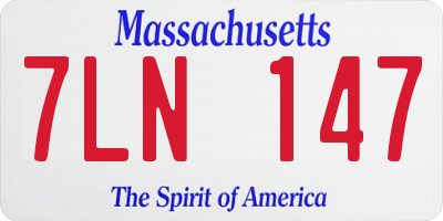 MA license plate 7LN147